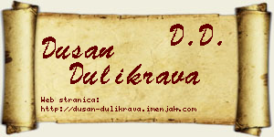 Dušan Dulikrava vizit kartica